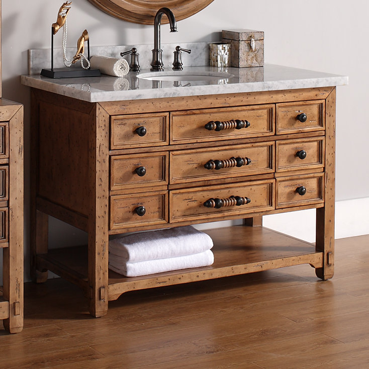 James Martin Furniture Malibu 48" Single Honey Alder Bathroom Vanity